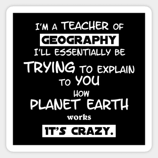 Geography Teacher Sticker